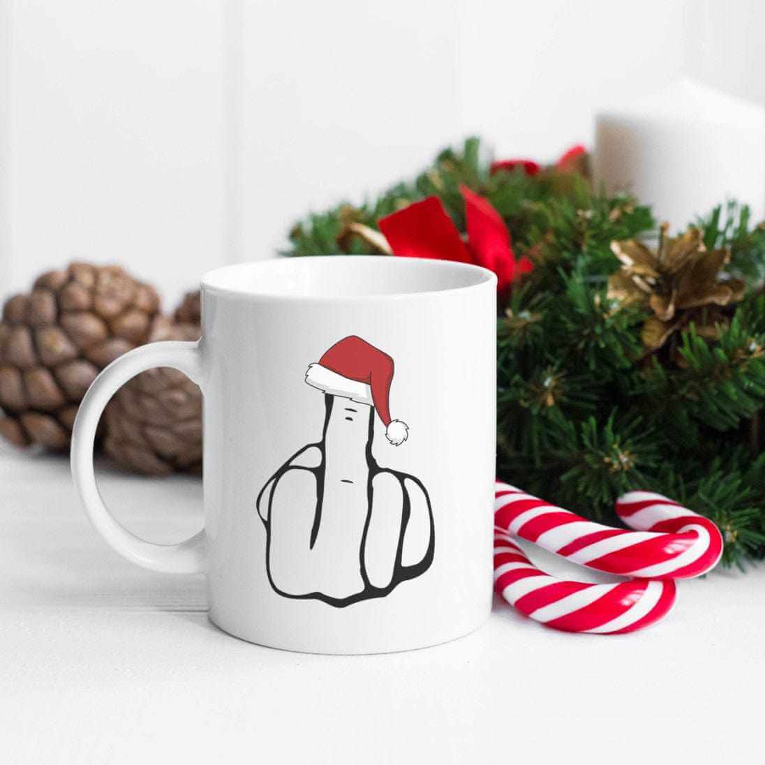Middle Finger Christmas Mug - The Gifted Panda Main image
