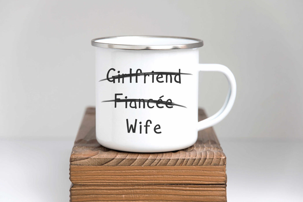 Girlfriend, Fiancee, Wife - Enamel Mug mug The Gifted Panda