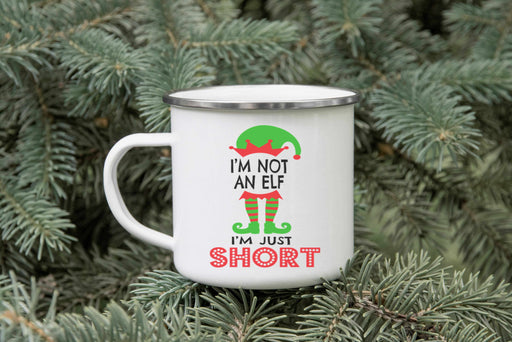 I'm Not An Elf Christmas Enamel Mug mug The Gifted Panda