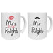 Mr & Mrs Always Right - Pair Mugs