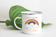 Not All Heroes Wear Capes - Personalised Enamel Mug mug The Gifted Panda