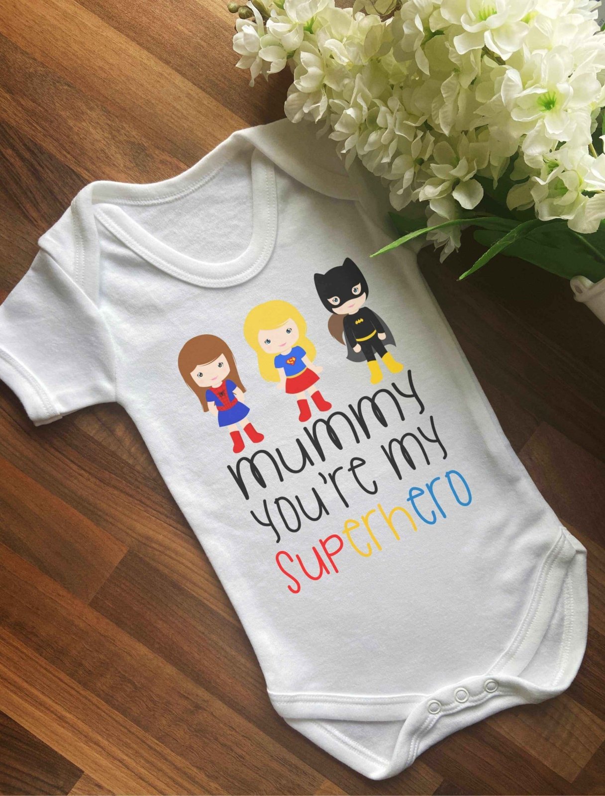 Mummy You're My Superhero Baby Vest - The Gifted Panda