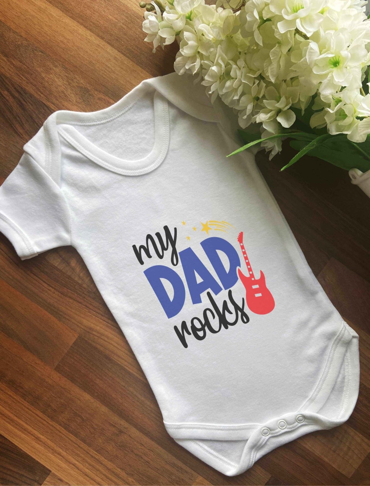 My Dad Rocks Baby Vest - The Gifted Panda