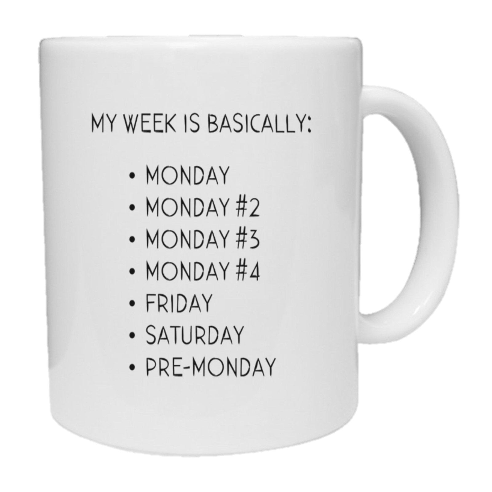 My Week Monday To Monday Mug - The Gifted Panda Main image