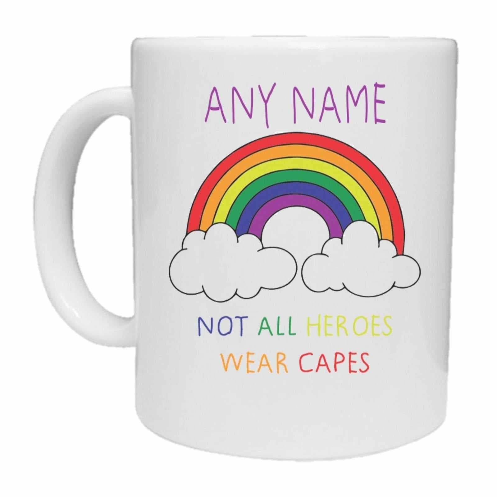 Not All Heroes Wear Capes - Personalised Mug - The Gifted Panda Main image