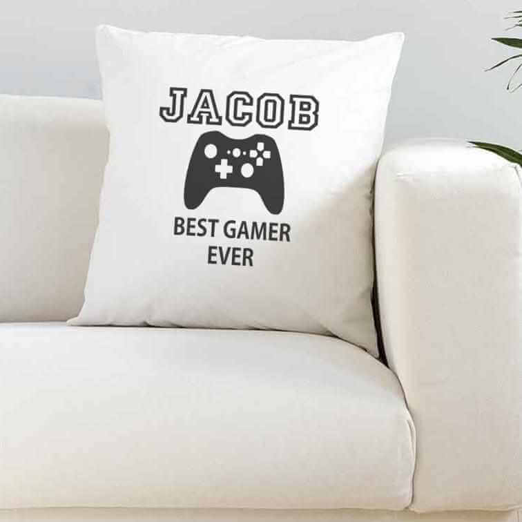Personalised Best Gamer Ever Super Soft Cushion - The Gifted Panda