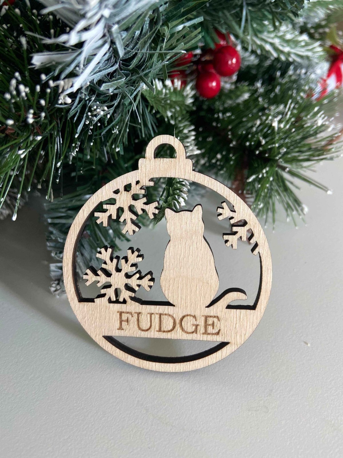 Personalised Cat Christmas Tree Ornaments - The Gifted Panda