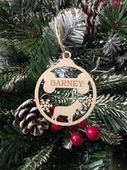 Personalised Dog Christmas Tree Ornaments - The Gifted Panda