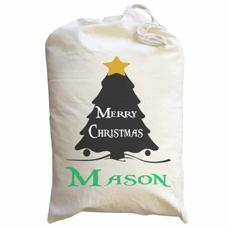 Personalised Merry Christmas Sack - Large Christmas Santa Sack Secondary image