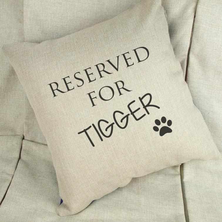 Personalised Reserved For Pet Linen Cushion Cover - The Gifted Panda Main image
