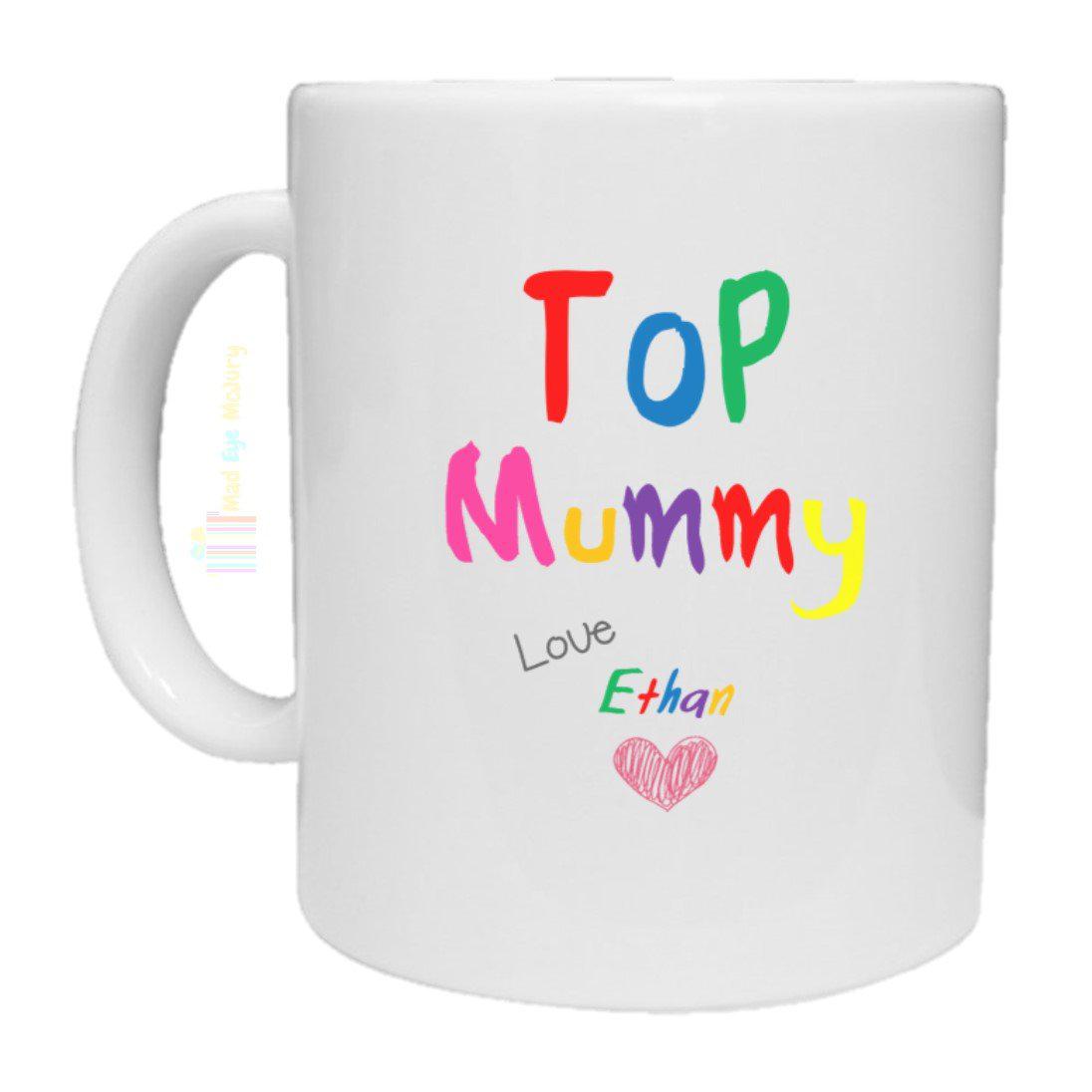 Personalised Top Mummy Top Daddy Mug - The Gifted Panda Main image