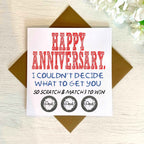 Scratch & Match 3 To Win - Anniversary Card - The Gifted Panda