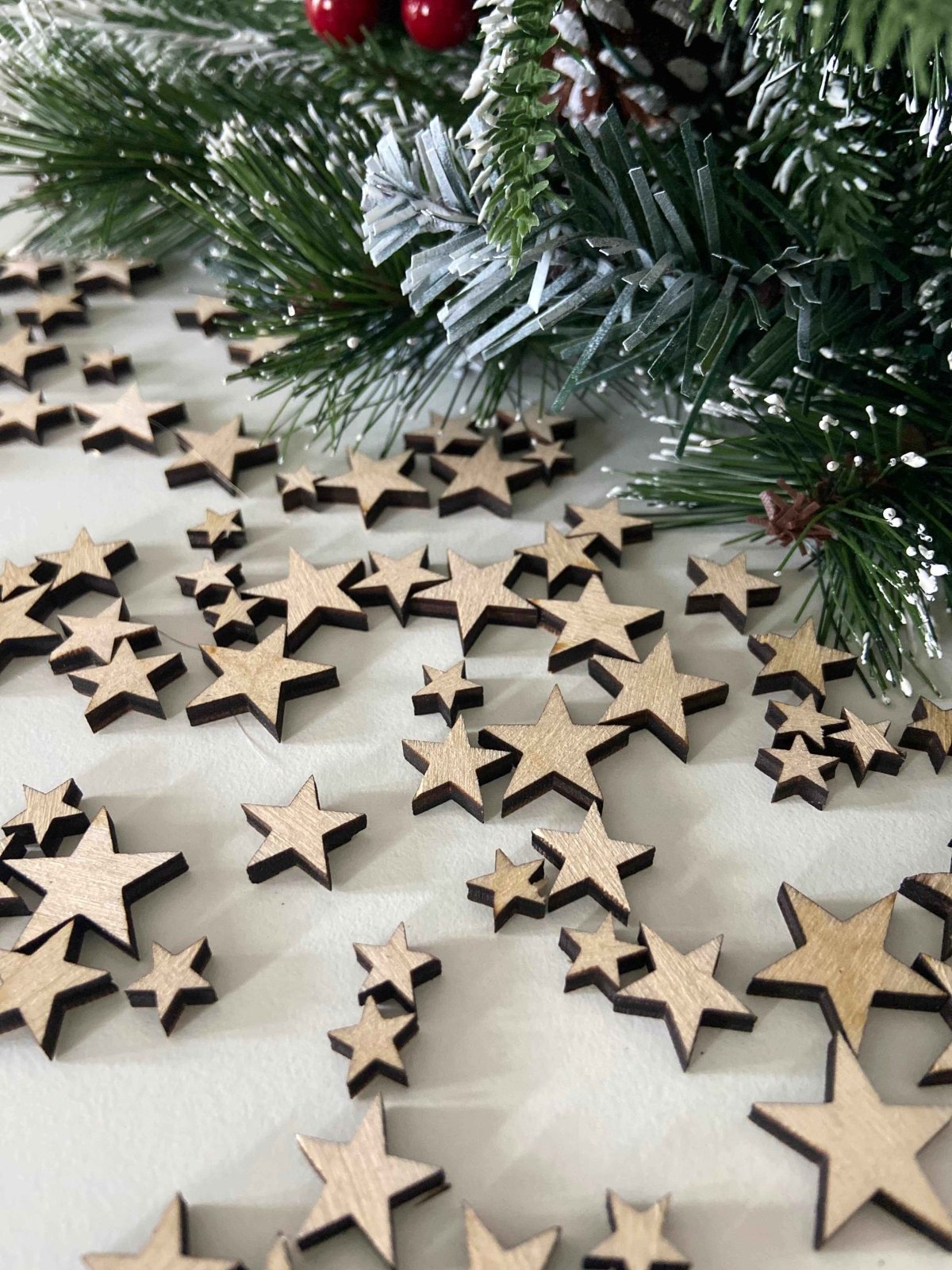 Star Shaped Wooden Table Scatter - The Gifted Panda Main image