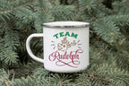 Team Rudolph Team Santa Enamel Mug - The Gifted Panda