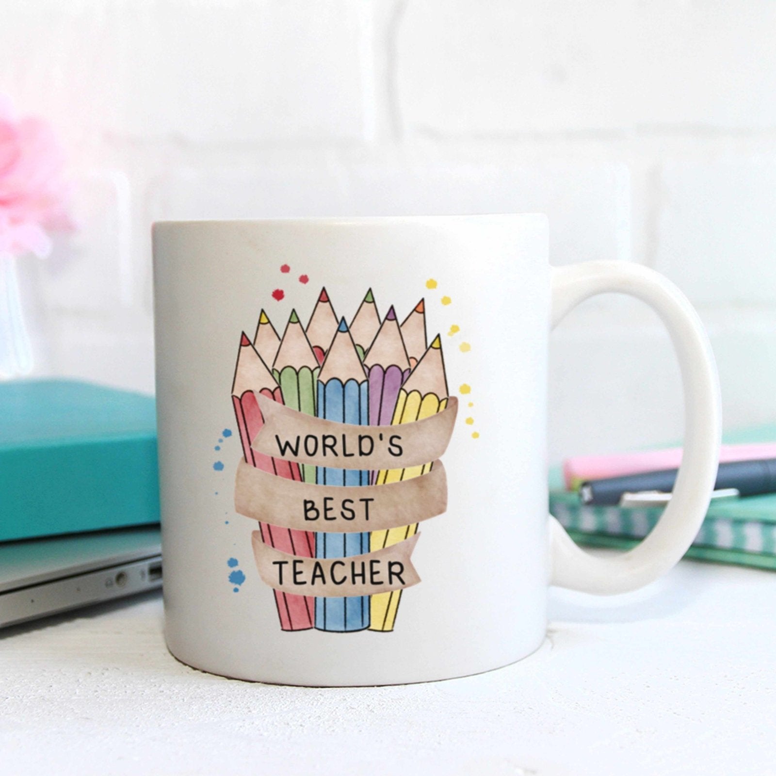 World's Best Teacher Pencils Mug - The Gifted Panda