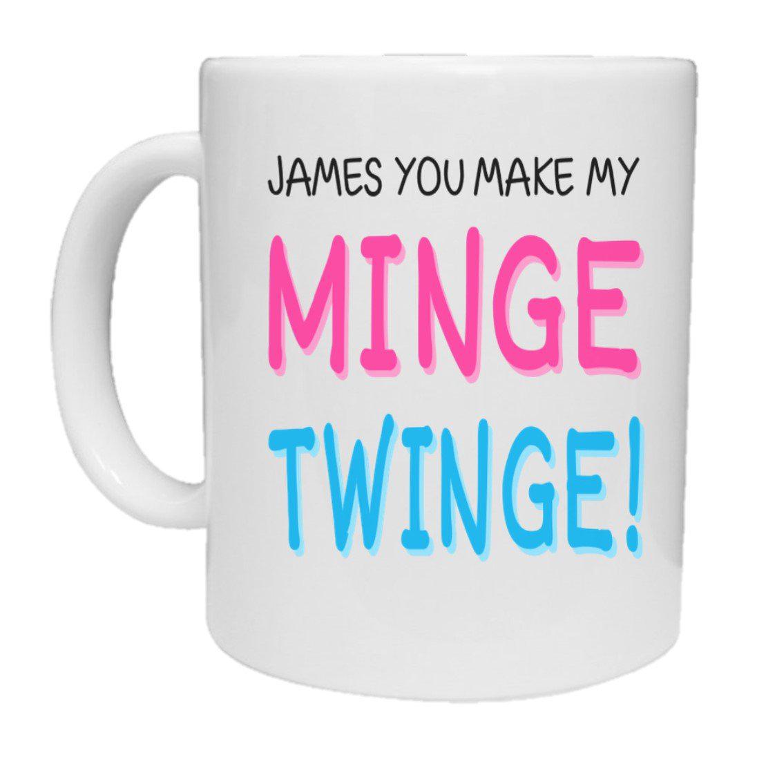 You Make My Minge Twinge - Personalised Mug - The Gifted Panda Main image